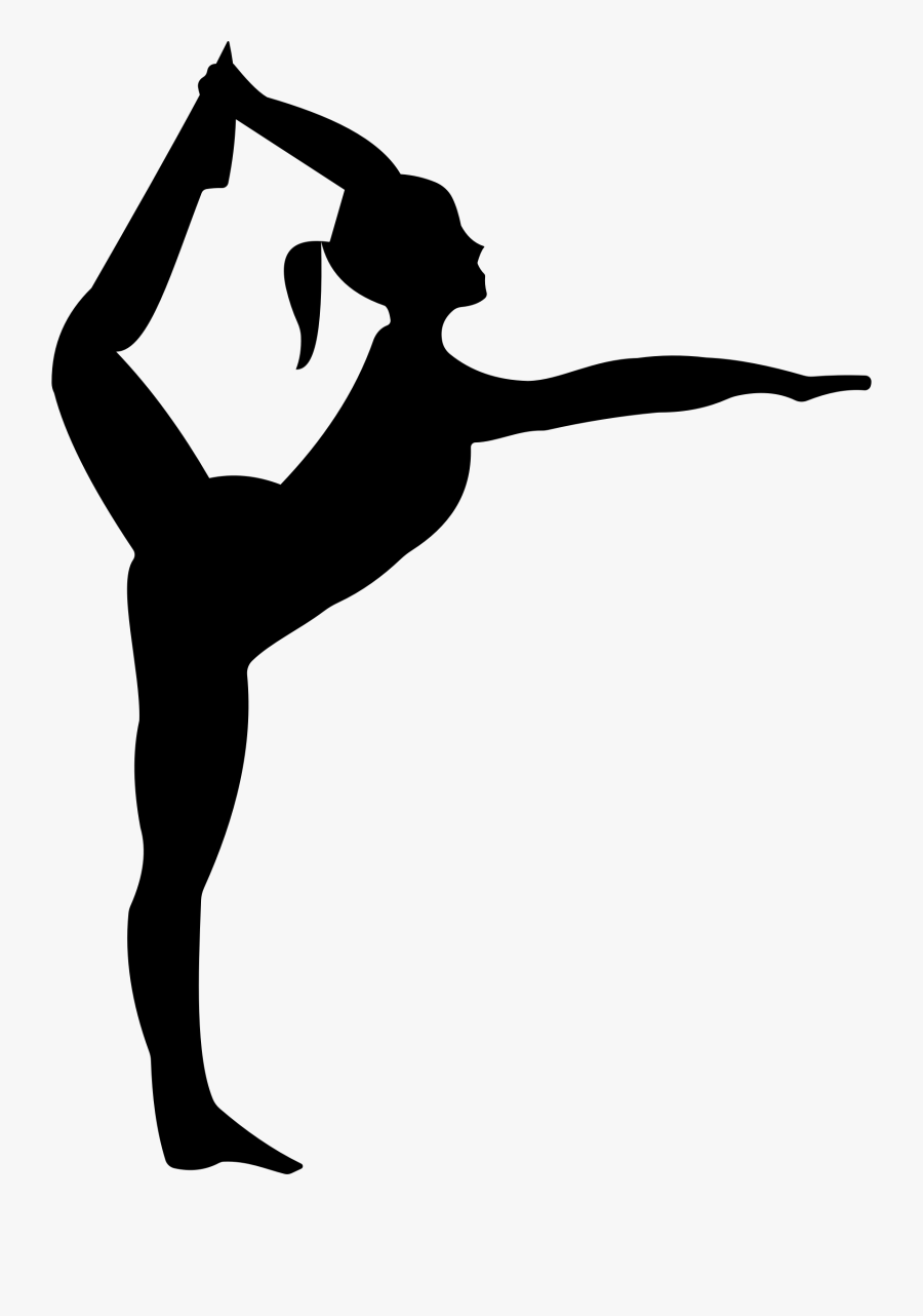 Stretching Ballerina Silhouette Clip Arts - Transparent Background Gymnast Silhouette, Transparent Clipart