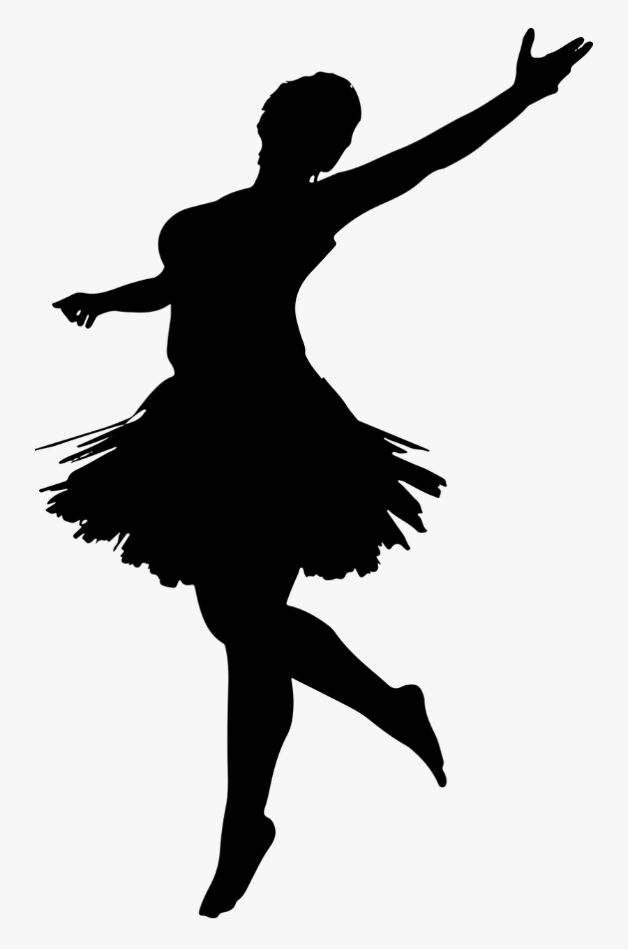 Ballerina Silhouette - Dancing Girl Silhouette Png, Transparent Clipart