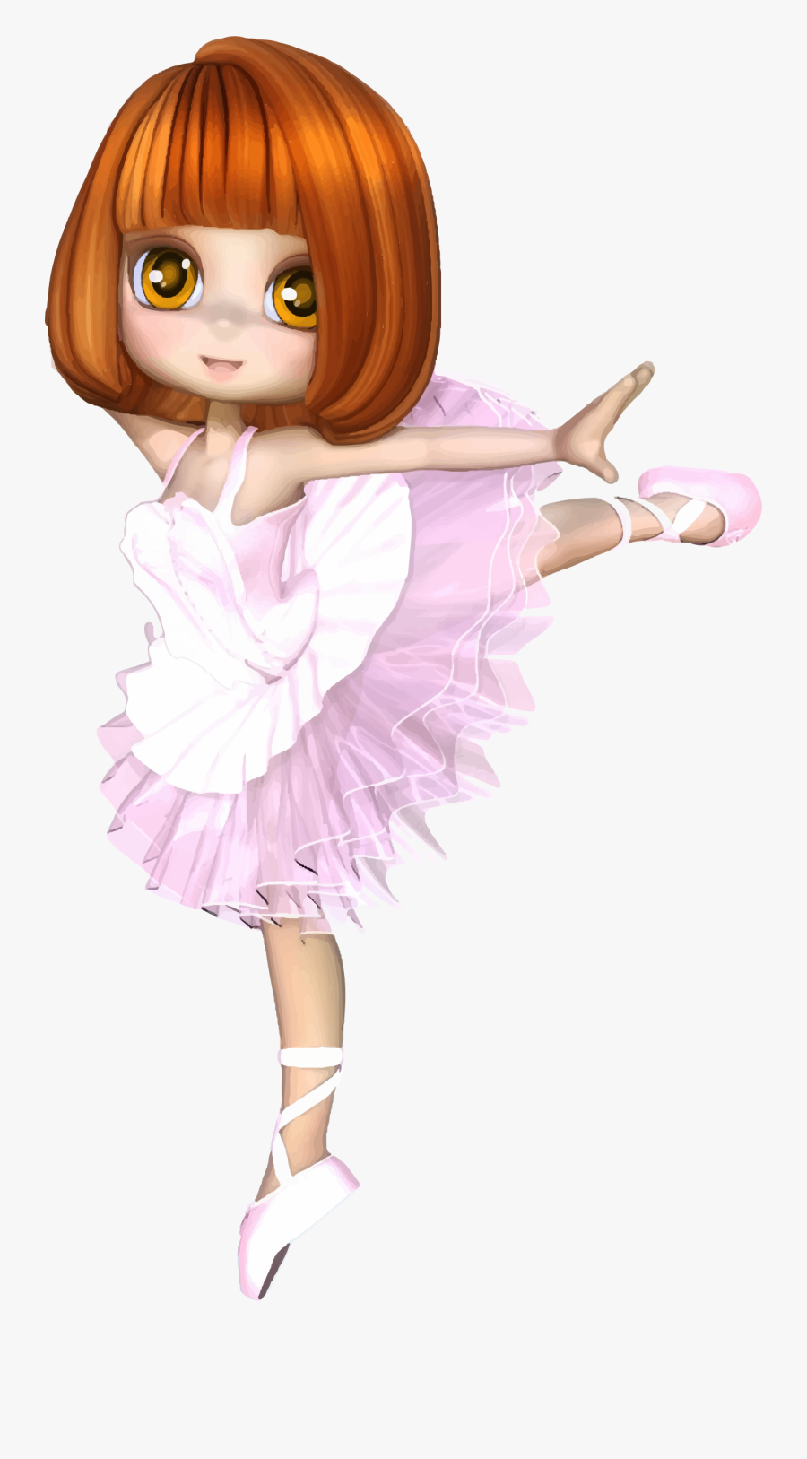 Cartoon Ballerina Image Group - Dancing Anime Girl Png, Transparent Clipart