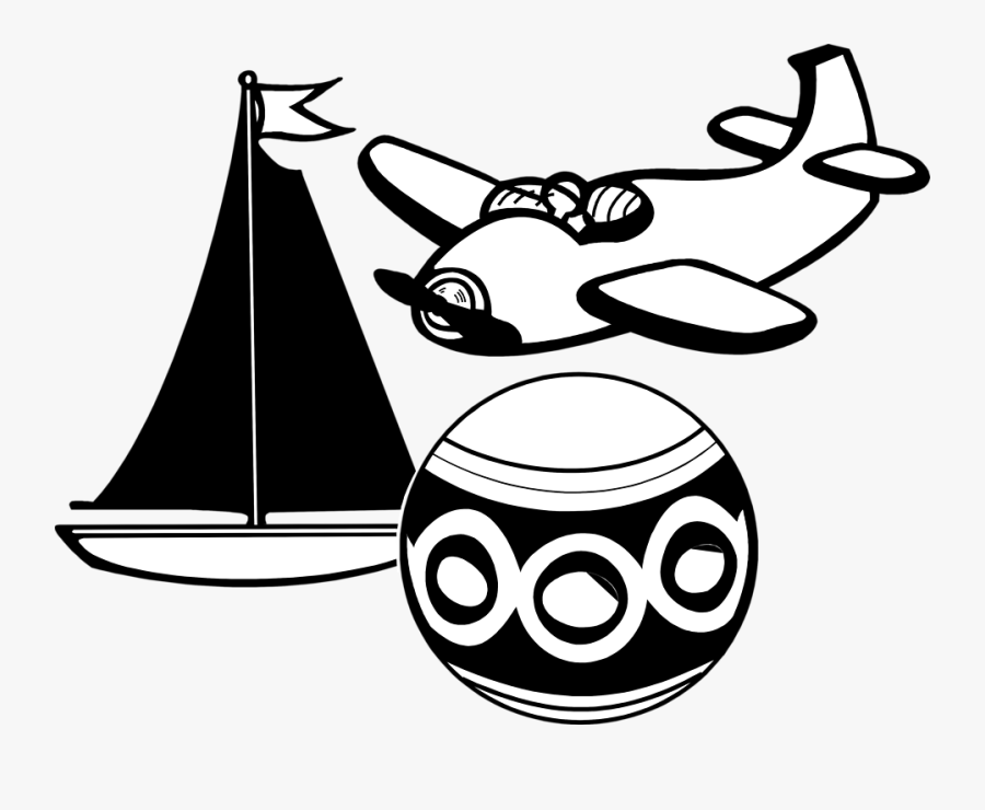 Toys Black And White Clip, Transparent Clipart