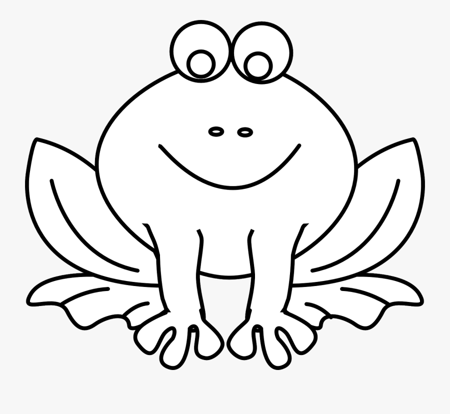 Free Clip Art "frog Line Art - Frog Outline Clip Art, Transparent Clipart