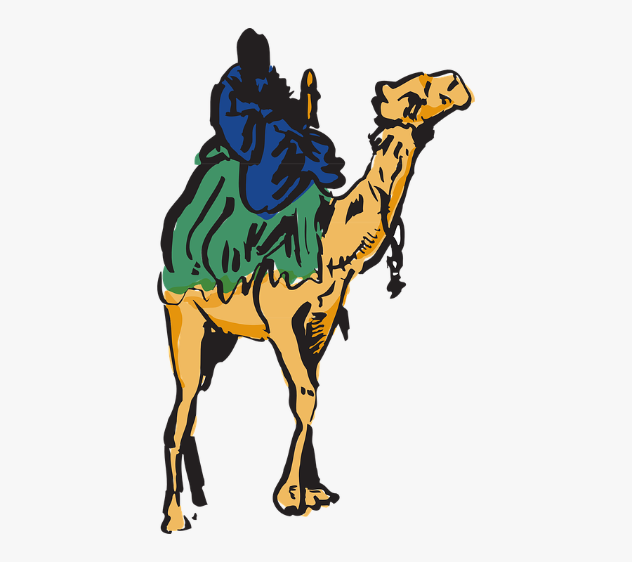 Camel, Man, Riding, Desert, Travel, Animal, Bedouin - Riding Camel Clipart Png, Transparent Clipart