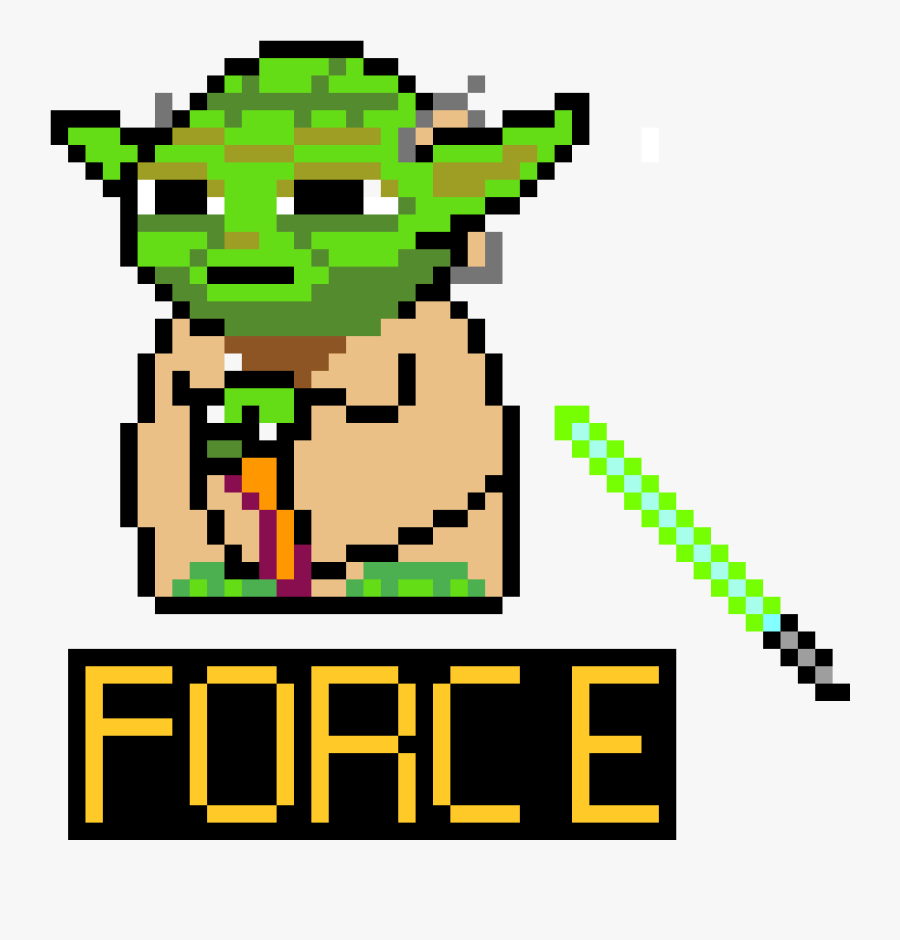 Star Wars Pixel Art Yoda, Transparent Clipart