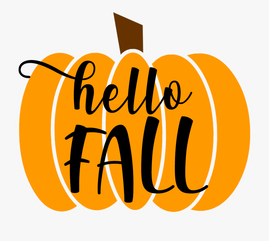 Hello Fall Pumpkin Quote Free Svg Cut File Download, Transparent Clipart
