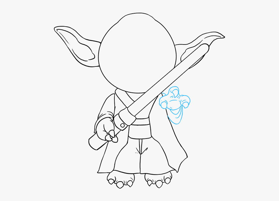 How To Draw Yoda - Easy Drawings Star Wars, Transparent Clipart
