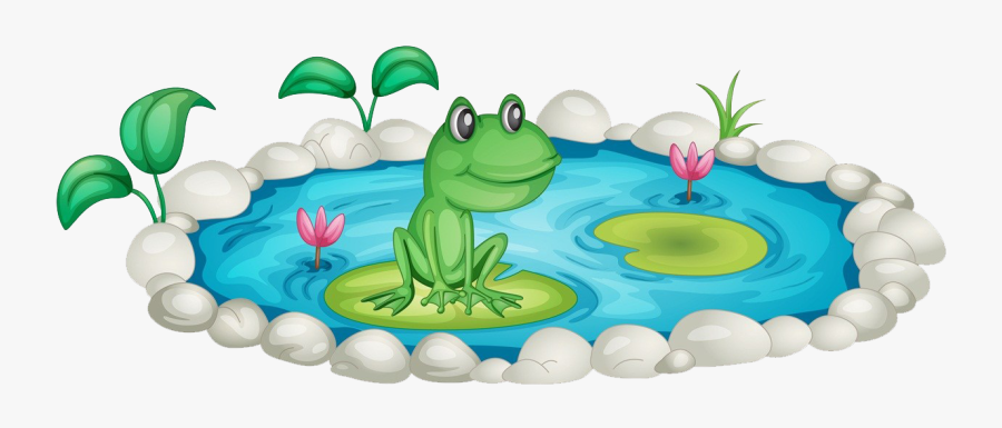 Clip Art In The - Frog In A Pond Clipart, Transparent Clipart