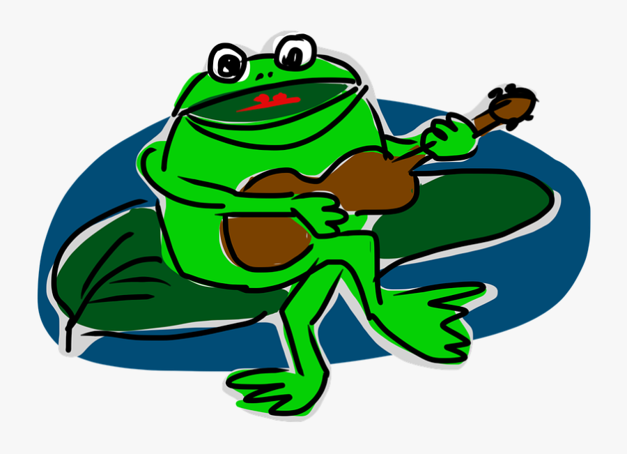 Transparent Guitar Png Clipart - Frog, Transparent Clipart
