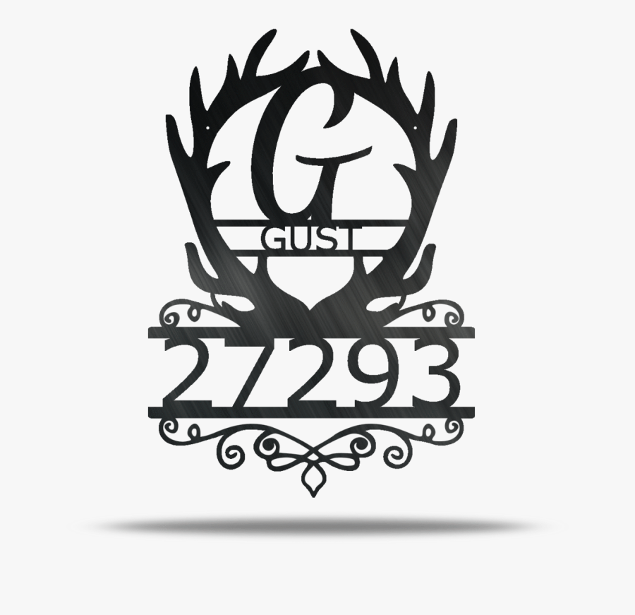 M Monogram With Antlers, Transparent Clipart