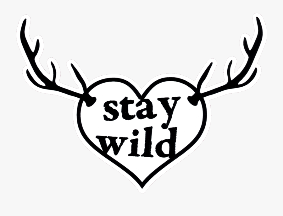 Stay Wild Antlers - Bike Sticker Designs, Transparent Clipart