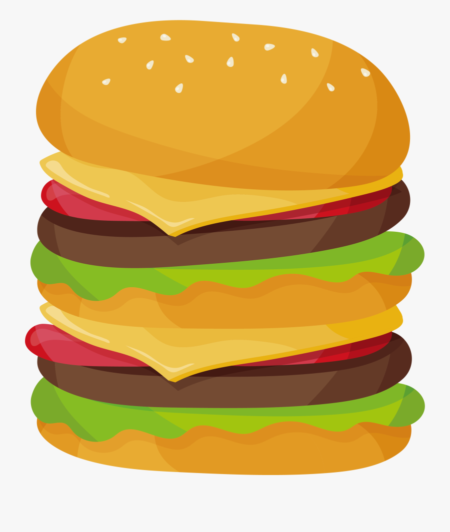 Veggie Burger Clipart Mcdonalds Burger - Big Burger Clipart Png, Transparent Clipart