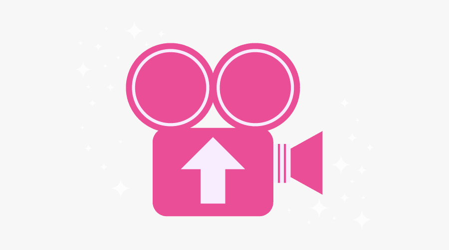 A Graphical Icon Of A Pink Video Camera - Pink Video Camera Icon, Transparent Clipart