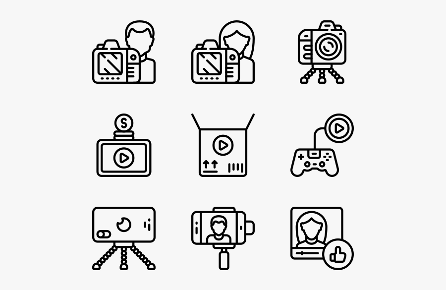 Video Blogging - Theater Icons, Transparent Clipart