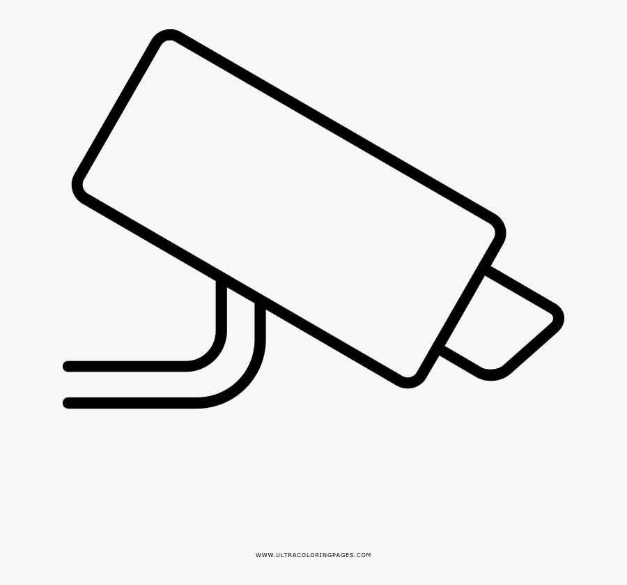 Clip Art Security Camera Drawing - Camera Segurança Desenho Png, Transparent Clipart