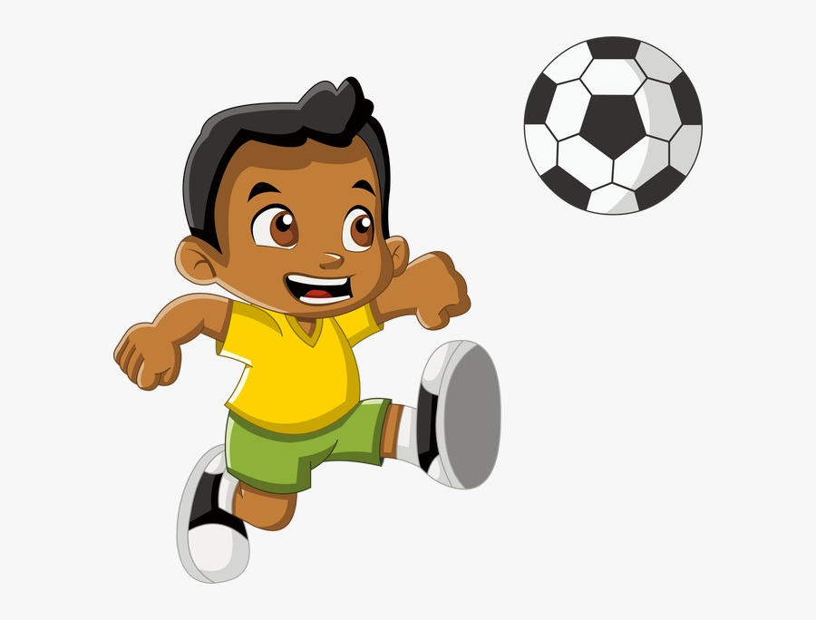 Sports Children Playing Clipart Child Image And Transparent - Desenho Menino Jogando Bola, Transparent Clipart