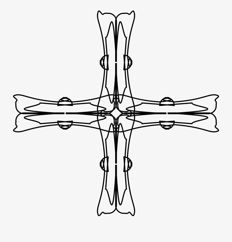 Holy Greek Cross Outline 2 - Greek Cross, Transparent Clipart