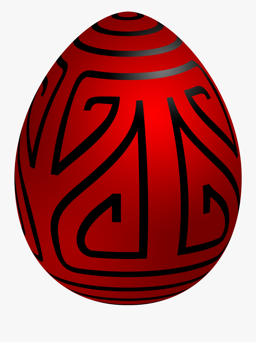 Easter Red Deco Egg Png Clip Art - Art Deco Easter Eggs, Transparent Clipart