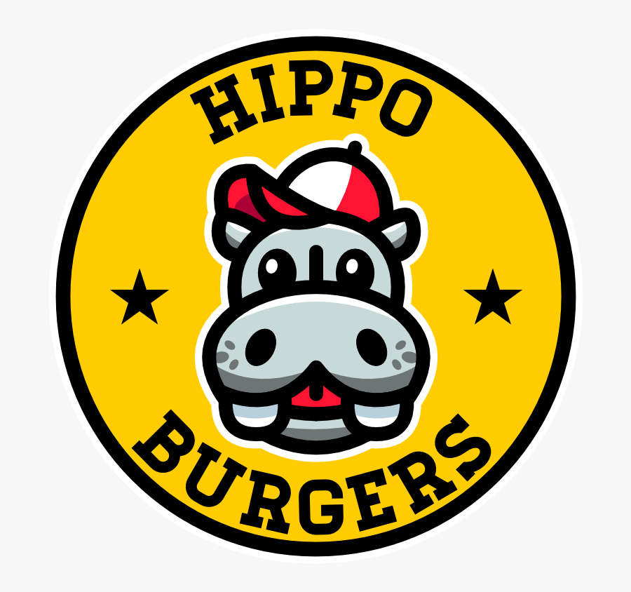 Hippo Eating A Hamburger, Transparent Clipart