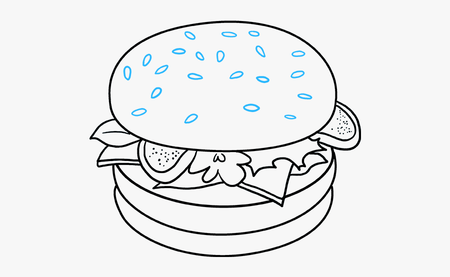 How To Draw Burger, Transparent Clipart