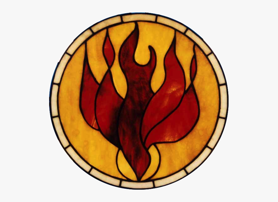 Bible Doves As Symbols - Holy Spirit Fire Dove Stained Glass Window, Transparent Clipart