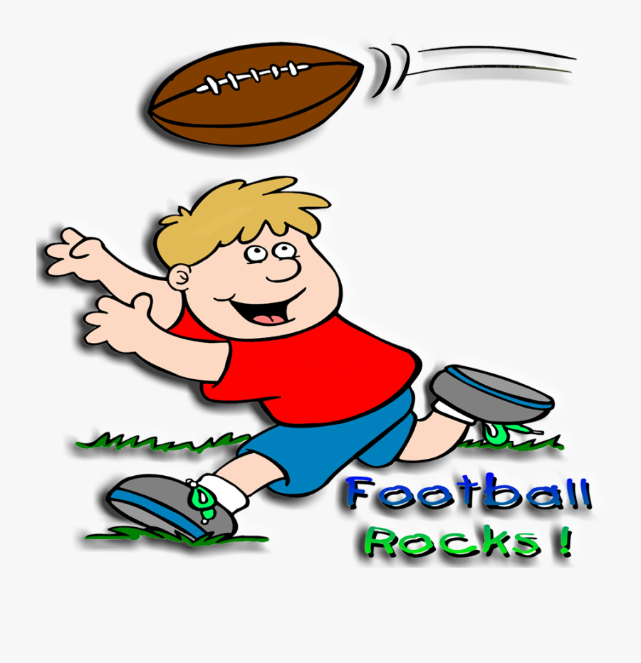 Images For Cartoon Kids Playing Football - Animation Catching A Football, Transparent Clipart