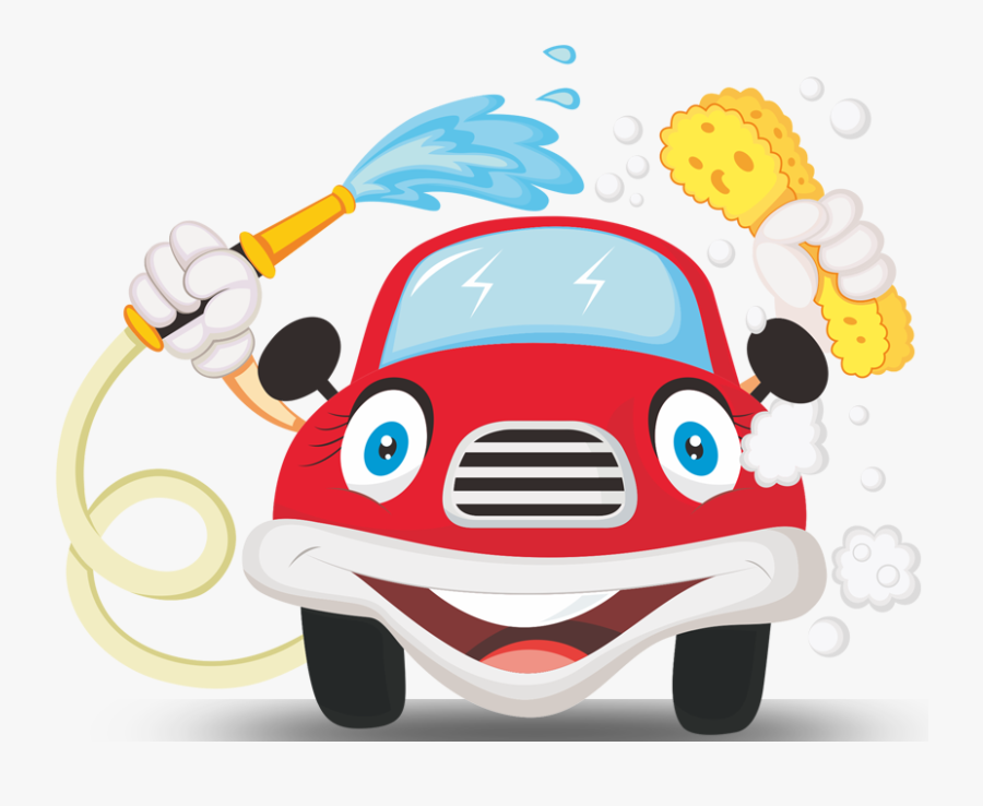 Cartoon Car Wash Logo, Transparent Clipart