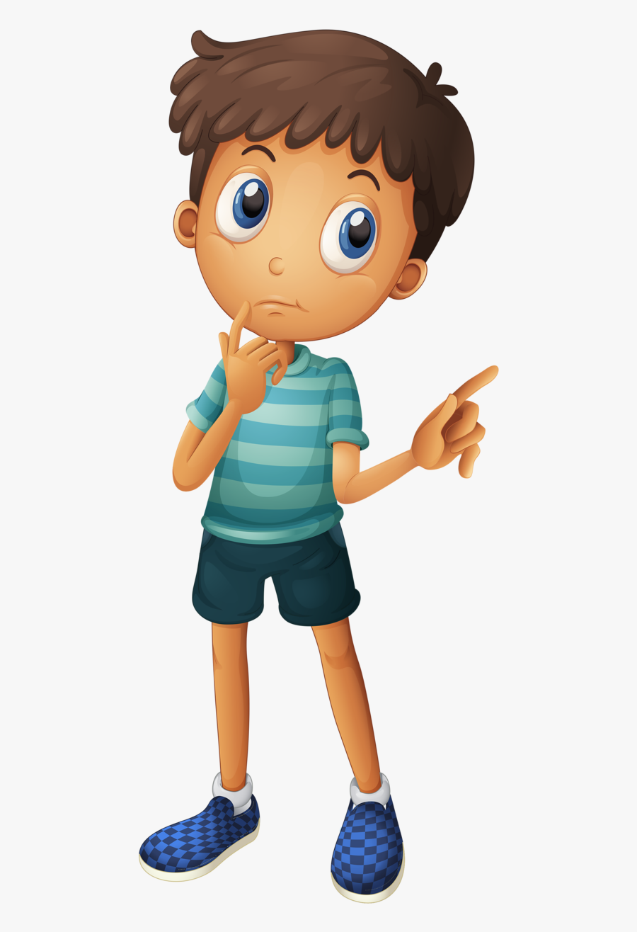 Kid Playing Football Clipart - Thinking Boy, Transparent Clipart