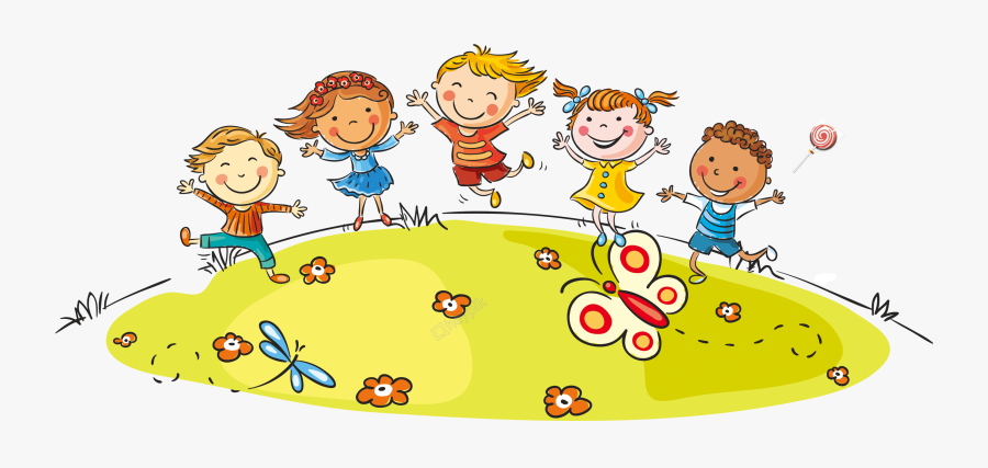 Cartoon Children Playing - Transparent Children Cartoon , Free