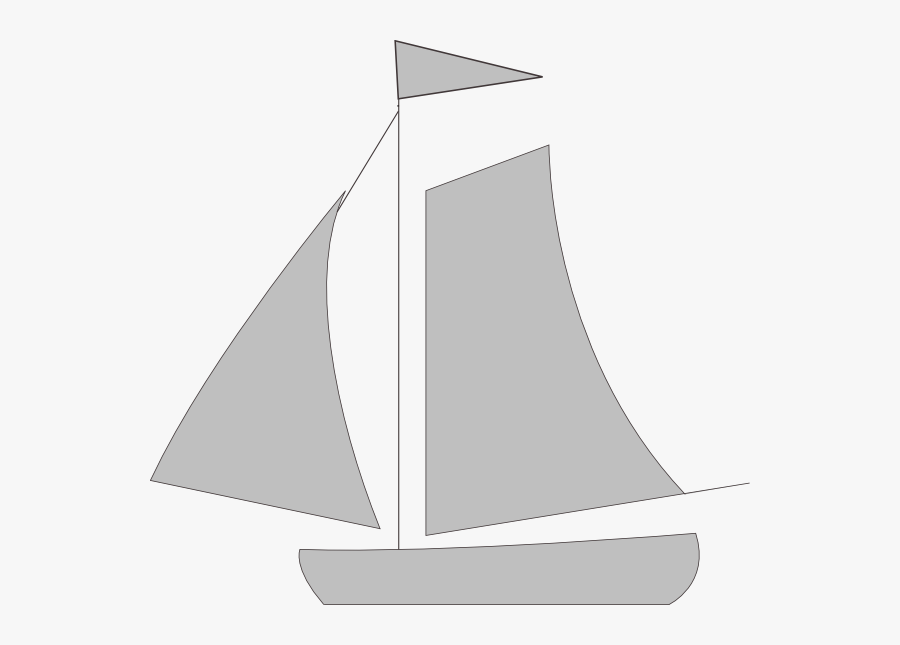 Gray Sail Boat Svg Clip Arts - Vector White Boat Png, Transparent Clipart