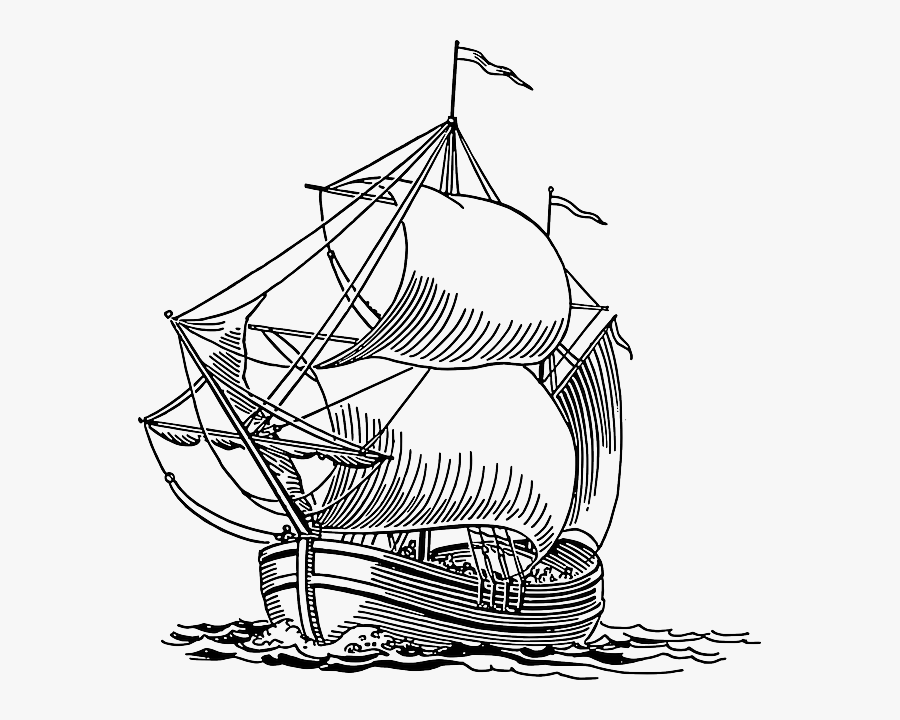 Sea Ship Drawing Png, Transparent Clipart