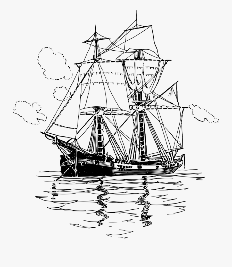 Sailboat - Ship Of The Middle Colonies, Transparent Clipart