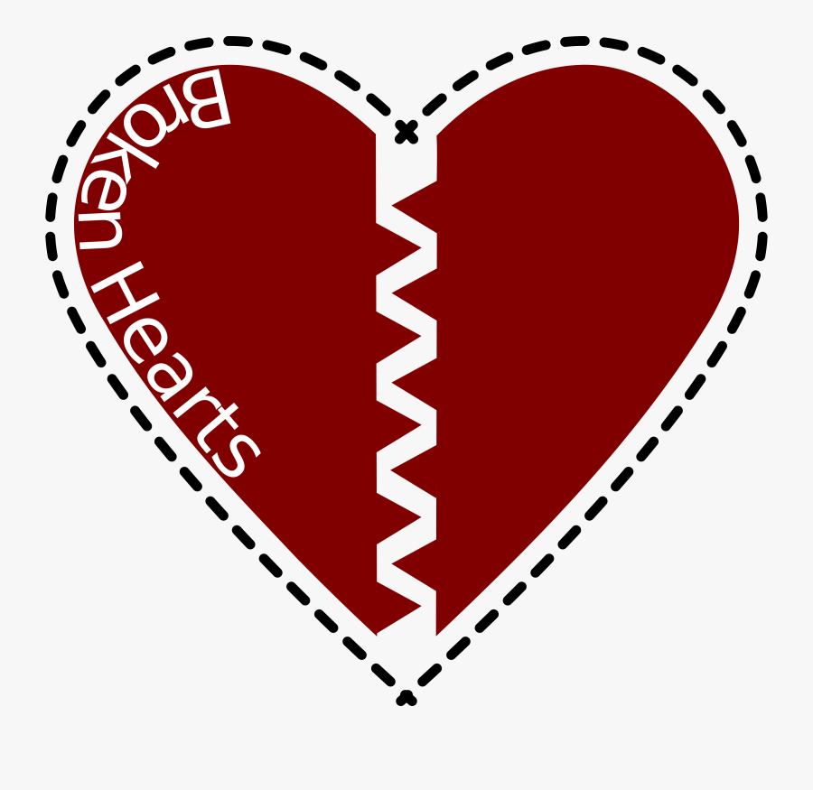 Broken Hearts Clipart Vector Clip Art Free Design Image - Heart Patchwork, Transparent Clipart