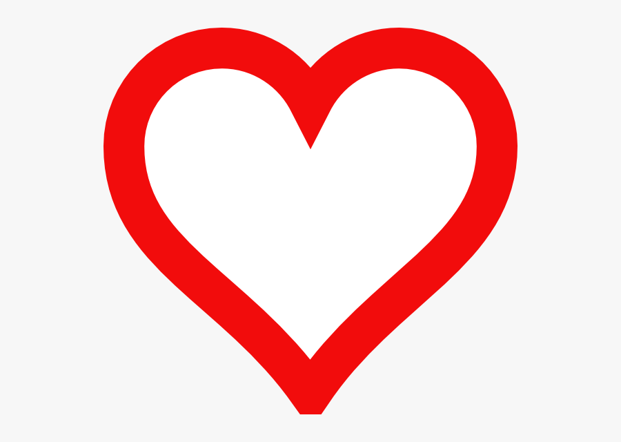 Heart Outline Clip Art At Clker - Red Heart Outline Clipart, Transparent Clipart