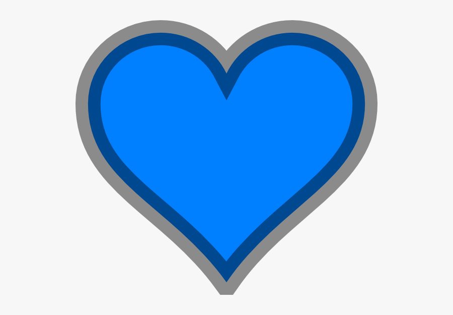 Gray Heart Svg Clip Arts - Heart Clipart Blue And Gray, Transparent Clipart