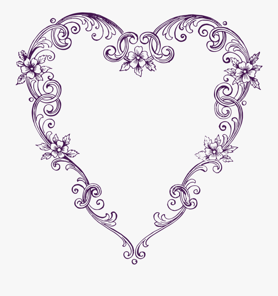 Vintage Heart Clipart, Transparent Clipart