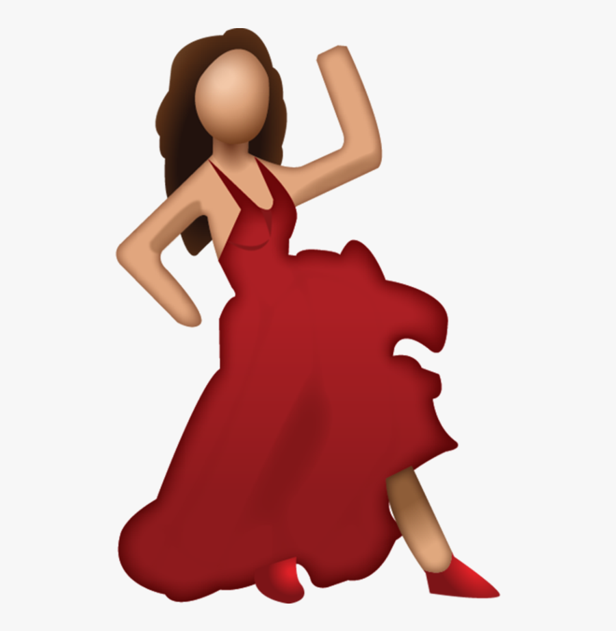 Cartoon,red,dress,clip - Dance Emoji, Transparent Clipart