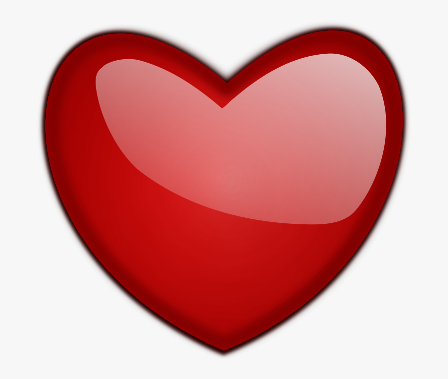 Clipart - Red Heart White Background, Transparent Clipart