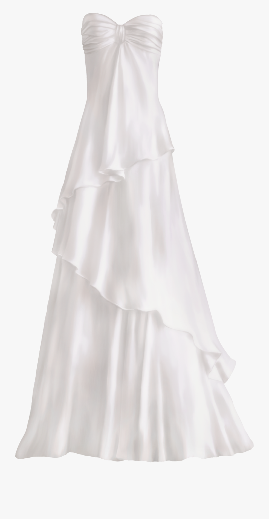 Elegant Wedding Dress Png Clip Art - Wedding Dress Transparent Background, Transparent Clipart