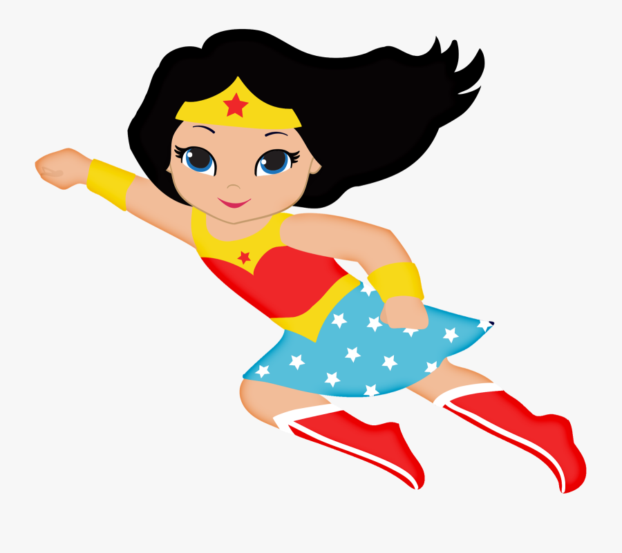 Wonderwoman Baby Clipart - Cute Wonder Woman Cartoon , Free Transparent