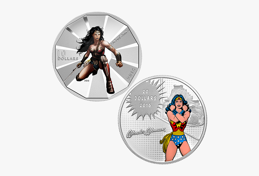 Wonder Woman Silver Coin, Transparent Clipart