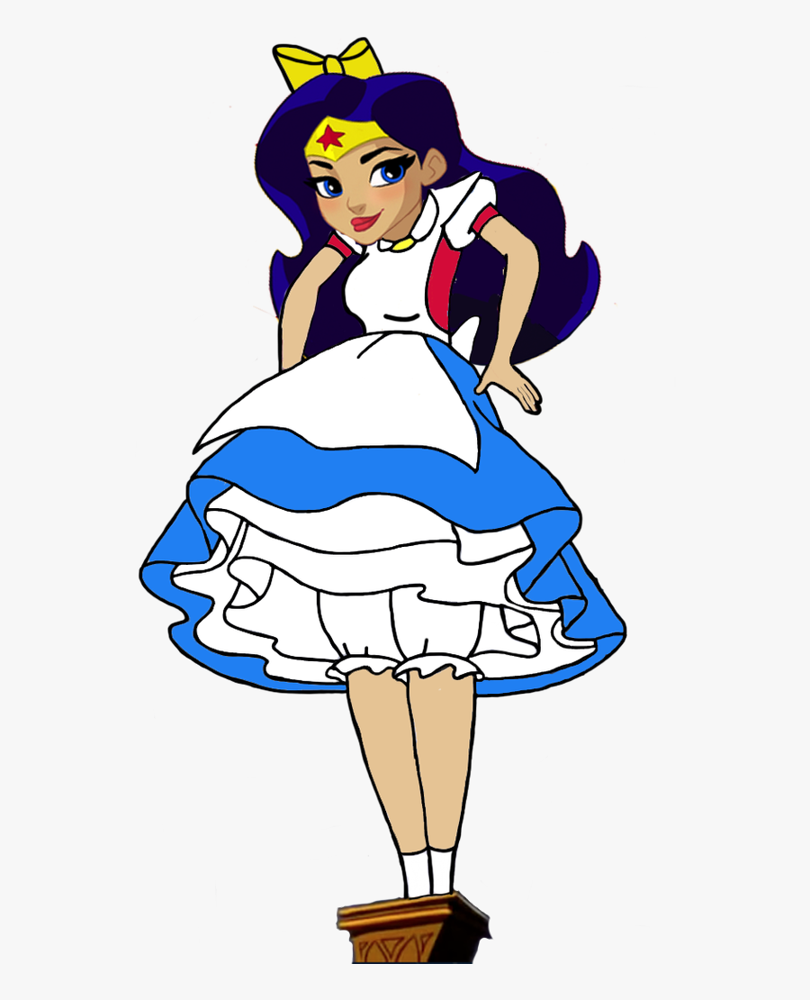 Wonder Woman Dcshg As - Alice And Harley Quinn, Transparent Clipart