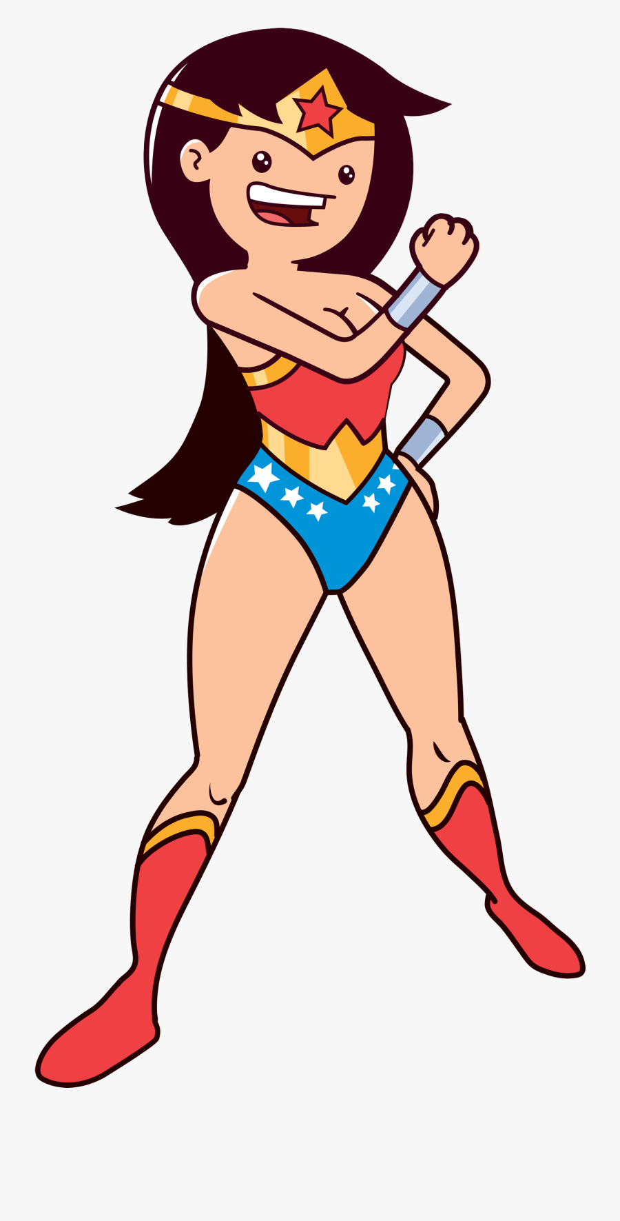 Wonder Woman - Cartoon, Transparent Clipart