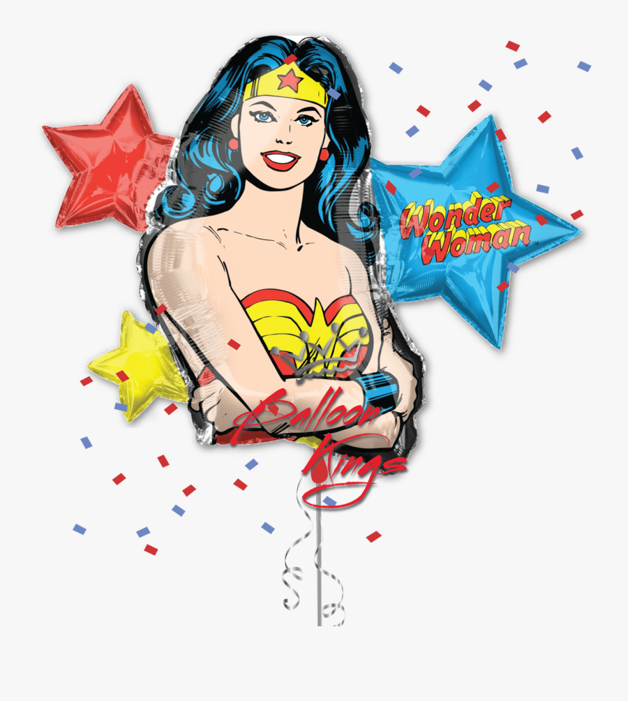 Wonder Woman Stars - Ballons For Mothers Day, Transparent Clipart
