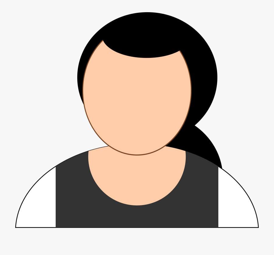 Woman Faceless Head Clipart, Transparent Clipart