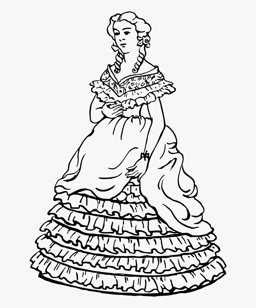 Lady In Dress - Figurin De Vestidos De Mujer, Transparent Clipart