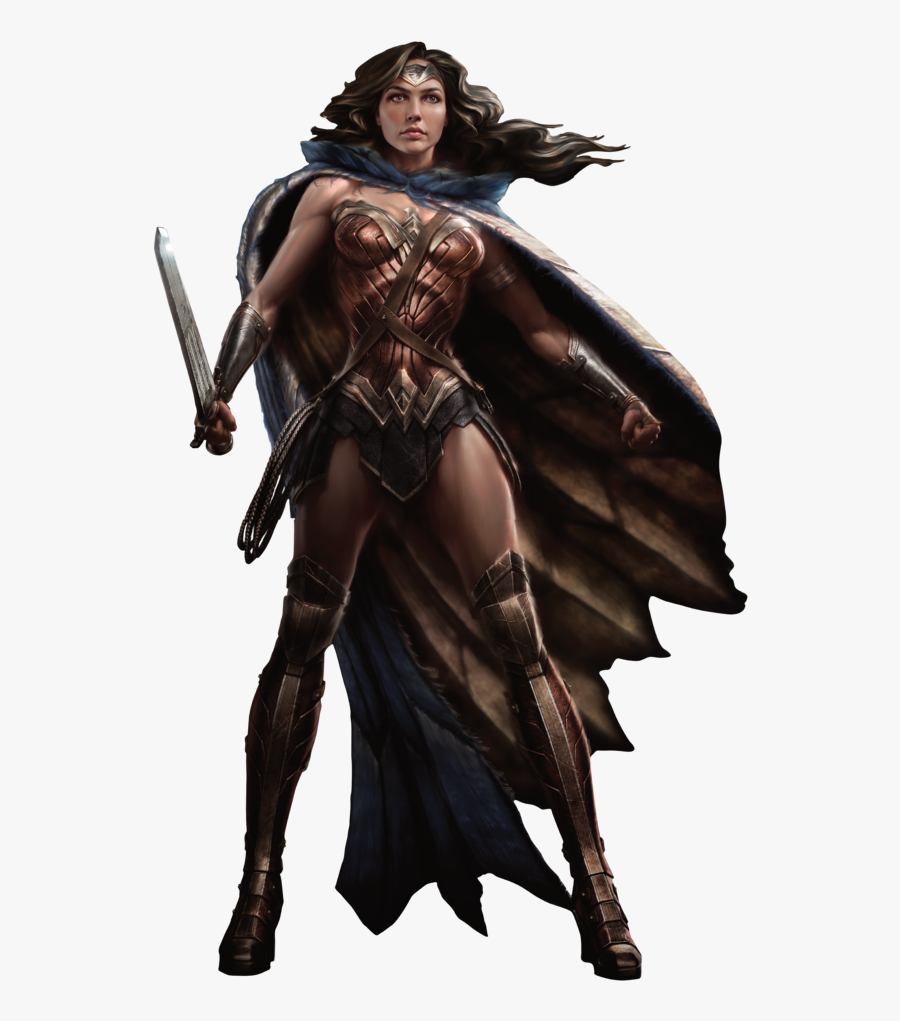 Clip Art Brooke Ence Justice League - Wonder Woman Captain America Superman, Transparent Clipart