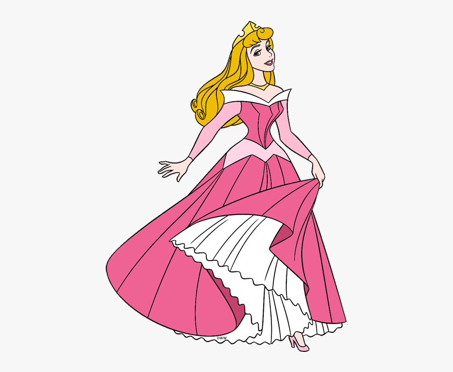 Princess Aurora Pink Dress Clipart , Png Download - Snow White Pink Dress, Transparent Clipart