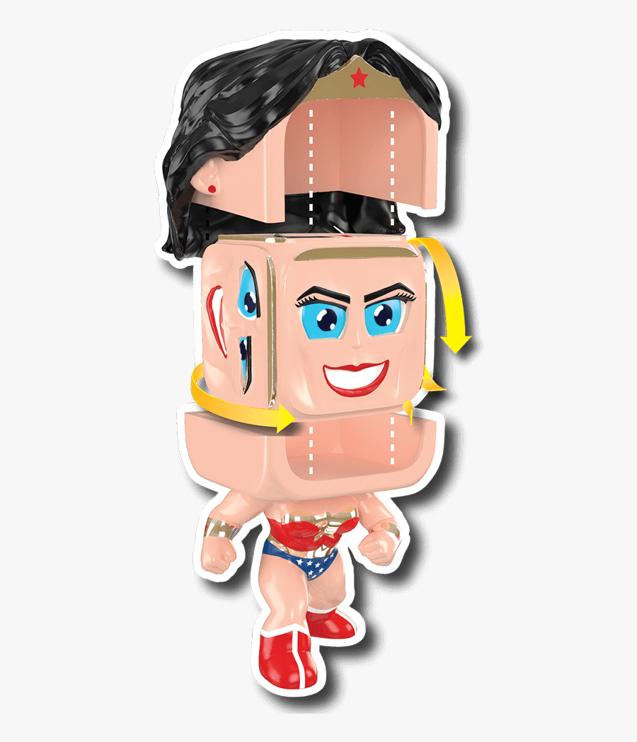 Wonder Woman Exploded - Cartoon, Transparent Clipart