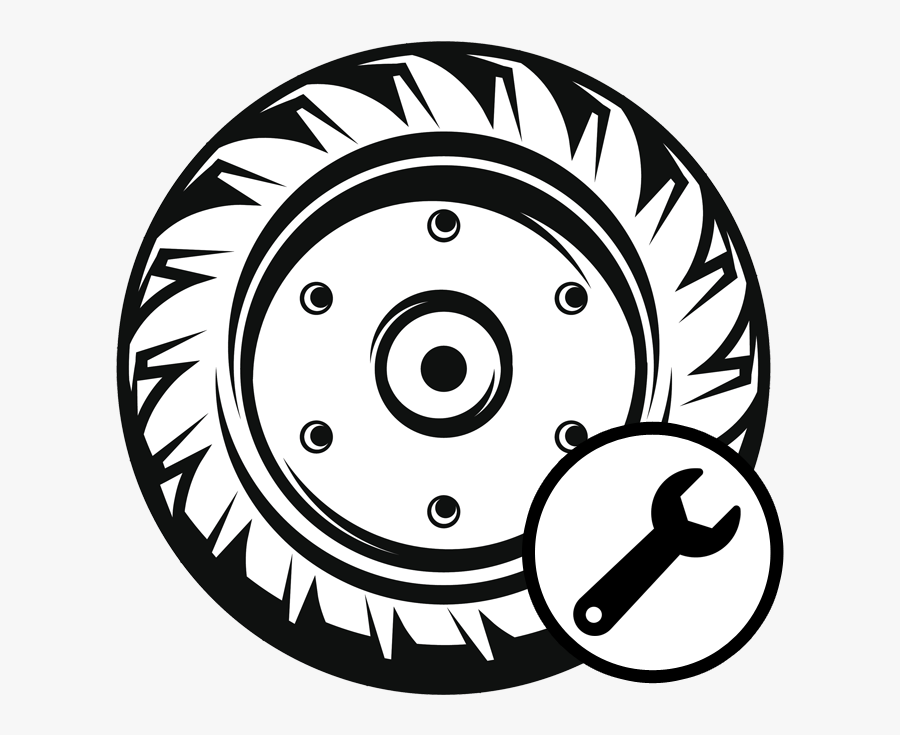 Transparent Tire Clip Art - Vector Tractor Wheel Logo, Transparent Clipart