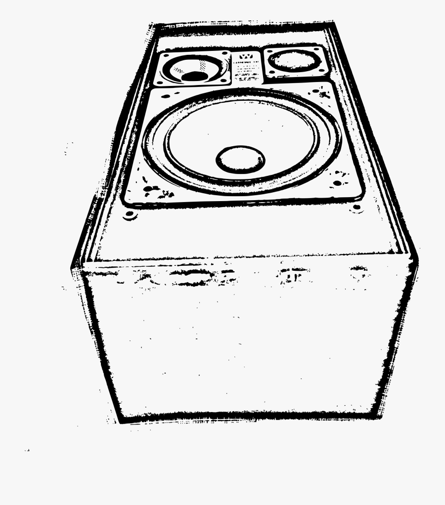 Big Old Speaker Clip Arts - Drawing Speaker Png, Transparent Clipart
