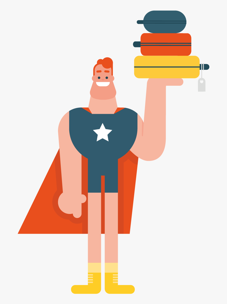 Leave Your Luggage With A Hero, Transparent Clipart